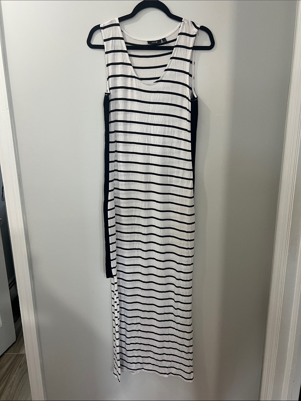 Apt. 9 Black and White Striped Tank Maxi Dress